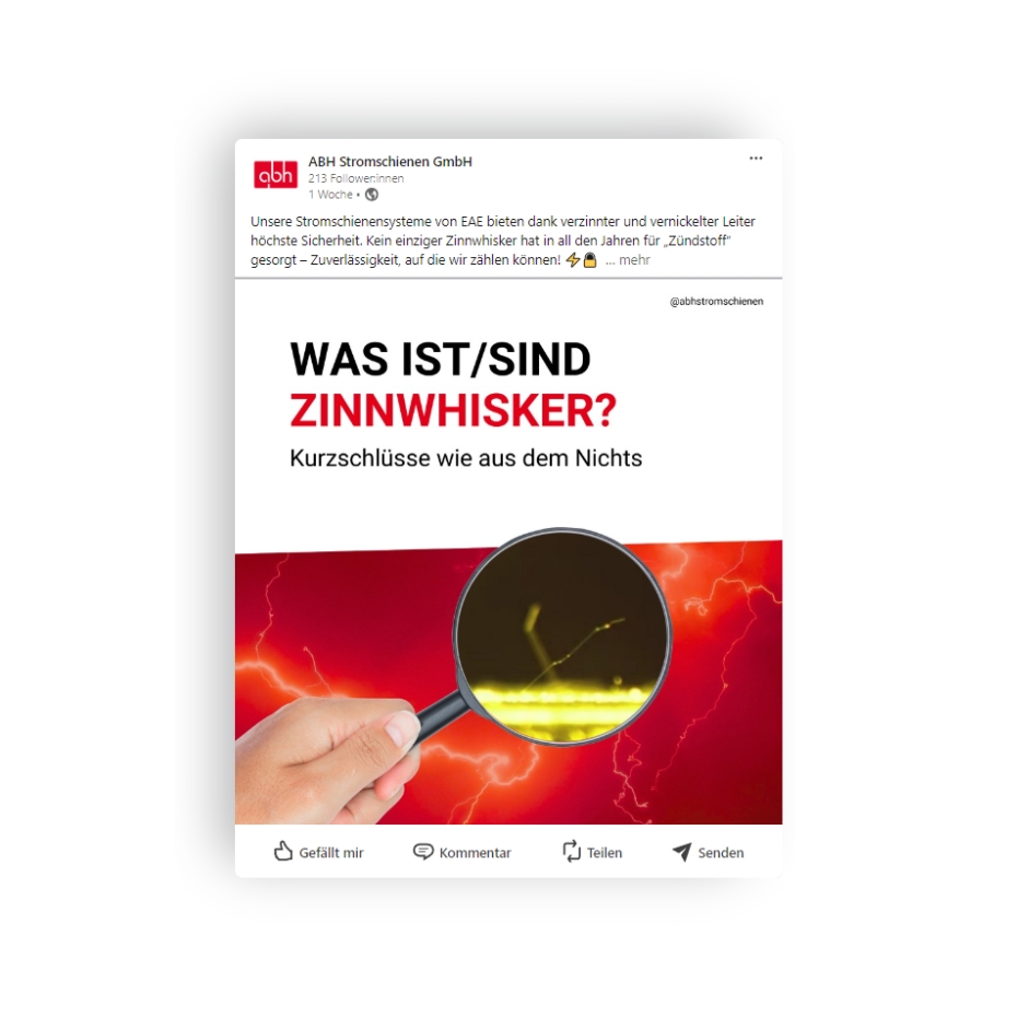Digitallotsen Social Media Referenz: ABH Stromschienen