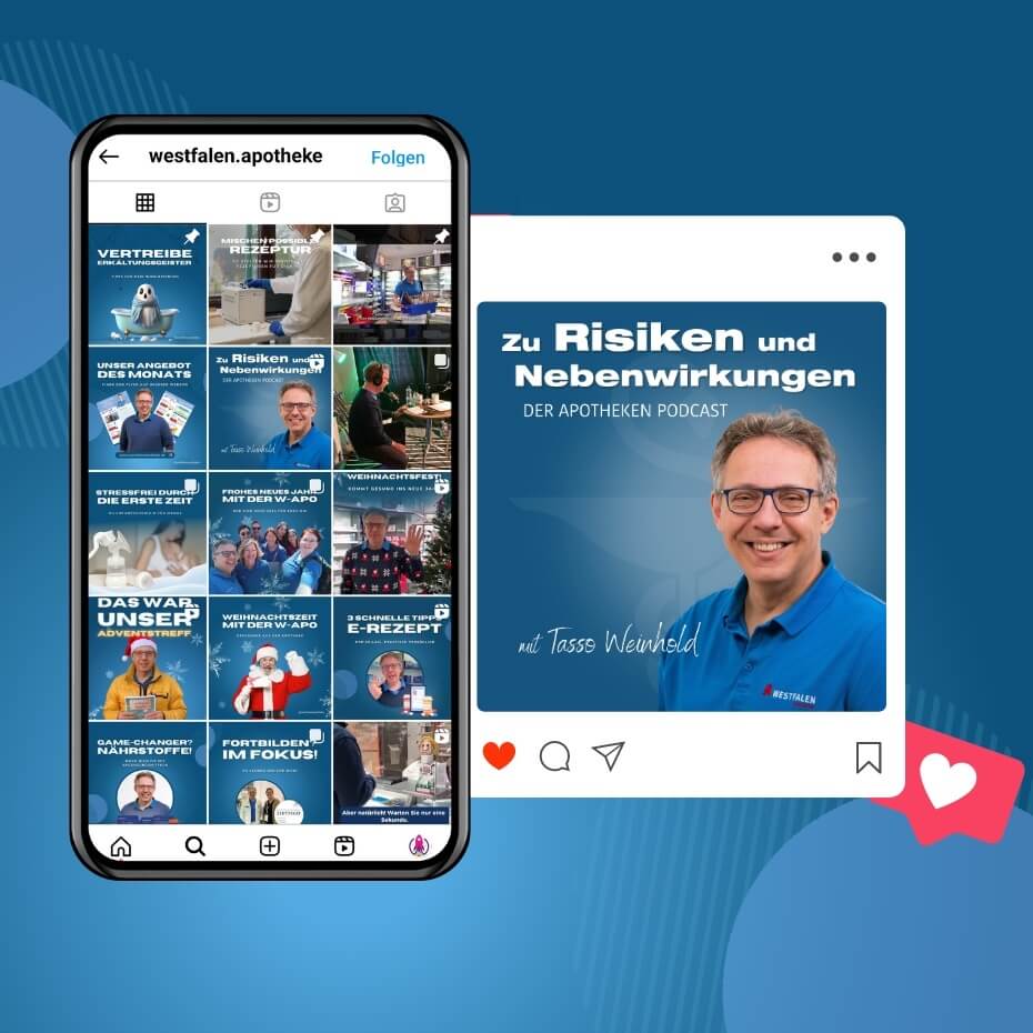 Referenzbild: Social Media Marketing für die Westfalen Apotheke